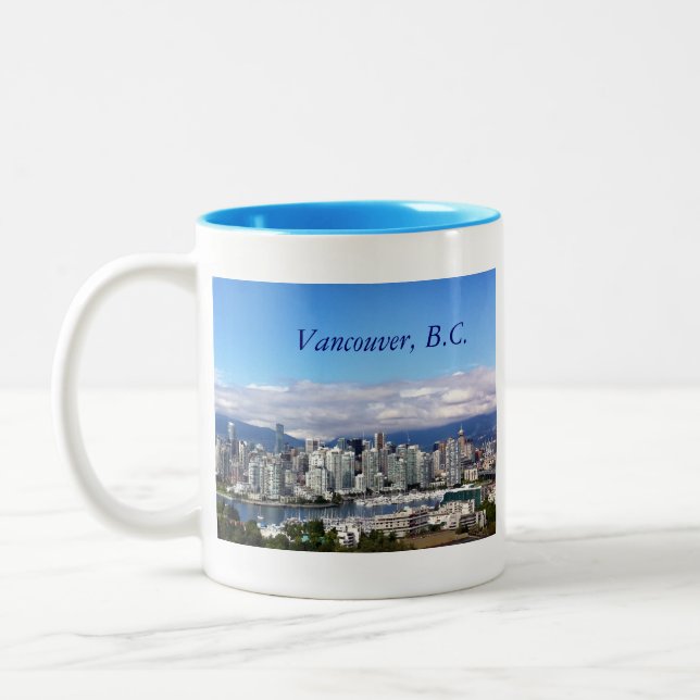 Vancouver Skyline Two-Tone Coffee Mug (Left)