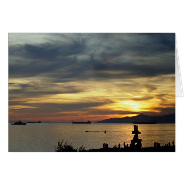 Vancouver Souvenir Cards Inukshuk Landscape Cards (Front Horizontal)