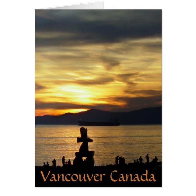 Vancouver Souvenir Cards Inukshuk Landscape Cards (Front)