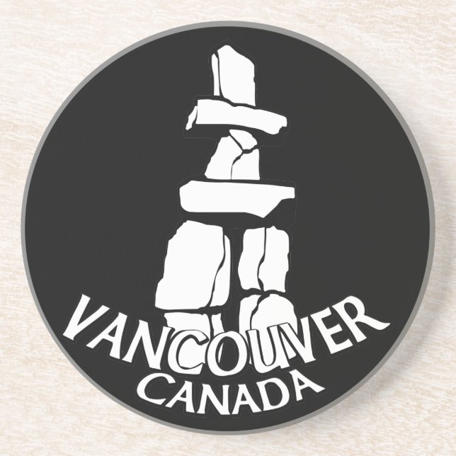 Vancouver Souvenir Coaster Inukshuk Art Coasters (Front)