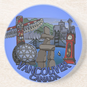 Vancouver Souvenir Coaster Totem Pole Landmark Gif