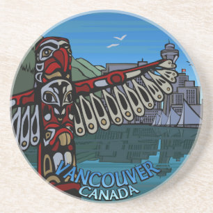 Vancouver Souvenir Coaster Totem Pole Landmarks