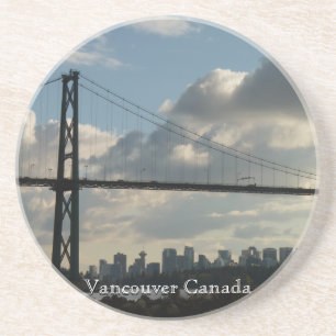Vancouver Souvenir Coasters Lions Gate Cityscape