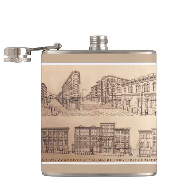Vancouver Souvenir Flask Vancouver Gastown Gifts (Opened)