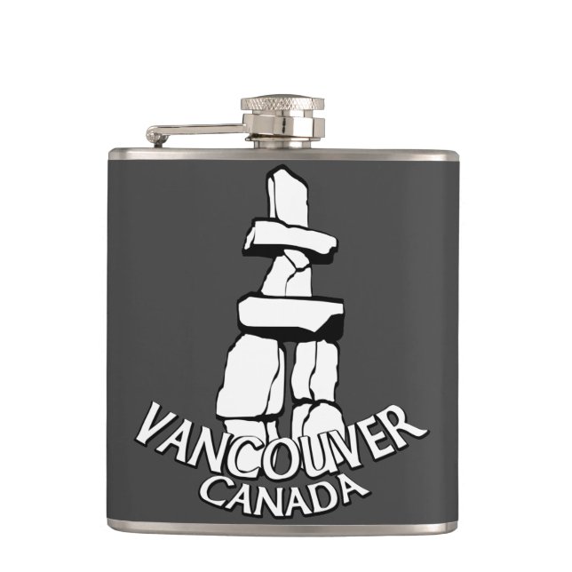 Vancouver Souvenir Flask Vancouver Landmark Gifts (Front)