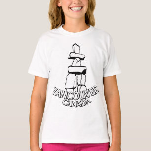 Vancouver Souvenir Girl's T-shirt Landmark Art Tee