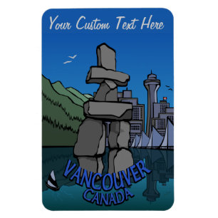 Vancouver Souvenir Magnet Personalised Totem Gift