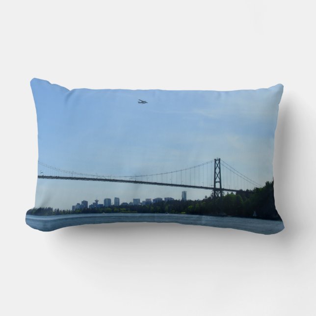 Vancouver Souvenir Pillow Lions Gate Bridge Gift (Front)