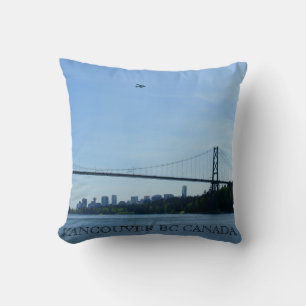 Vancouver Souvenir Pillow Lions Gate Bridge Gift