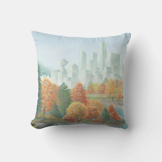 Vancouver Souvenir Pillow Vancouver Landmarks Gift (Front)