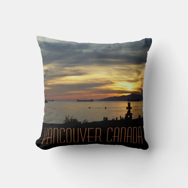 Vancouver Souvenir Pillow Vancouver Seascape Gifts (Front)