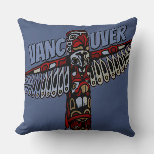 Vancouver Souvenir Pillow Vancouver Totem Pole Art
