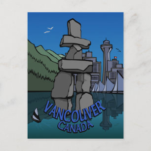 Vancouver Souvenir Postcards Inukshuk Landmark Art