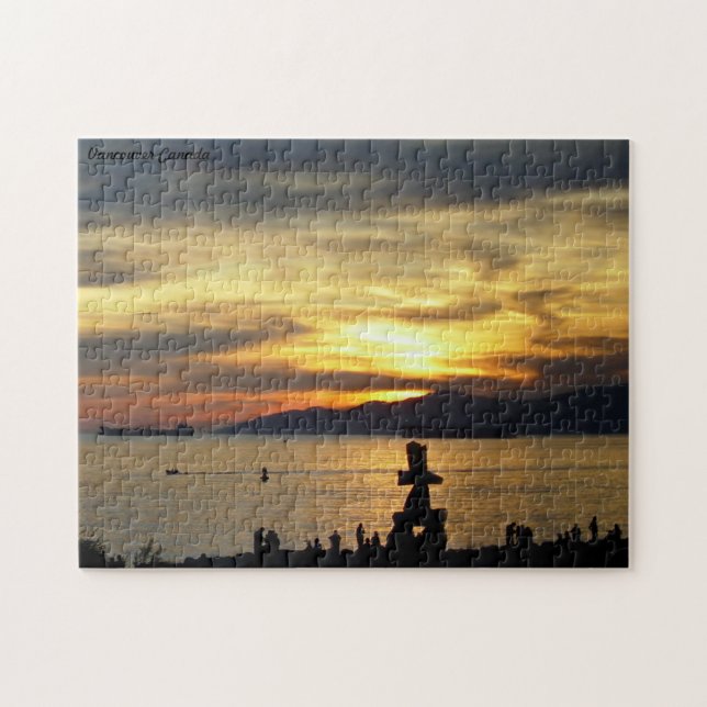 Vancouver Souvenir Puzzle Vancouver Sunset Gifts (Horizontal)