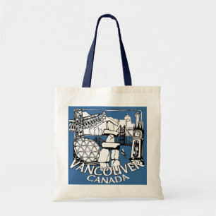 Vancouver Souvenir Tote Bag Landmark Art Bags