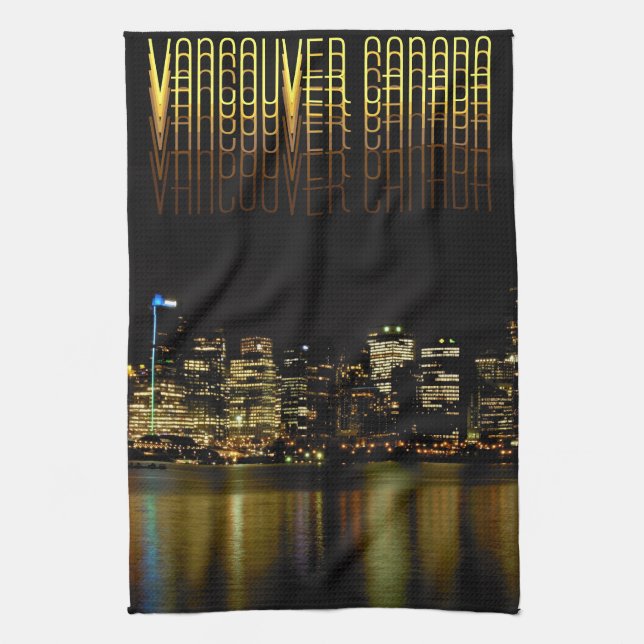 Vancouver Towel Personalised Souvenir Tea Towel (Vertical)