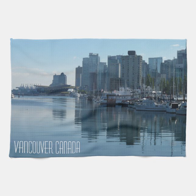 Vancouver Towel Personalised Souvenir Tea Towel (Horizontal)