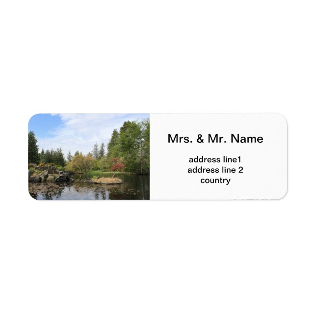 Vancouver Van Dusen Botanical Garden Return Address Label (Front)