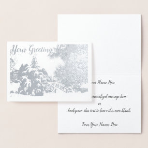 Vancouver Winter Greeting Cards Custom Silver