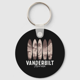 Vanderbilt Beach Florida Surfboard Men Women Surfi Key Ring