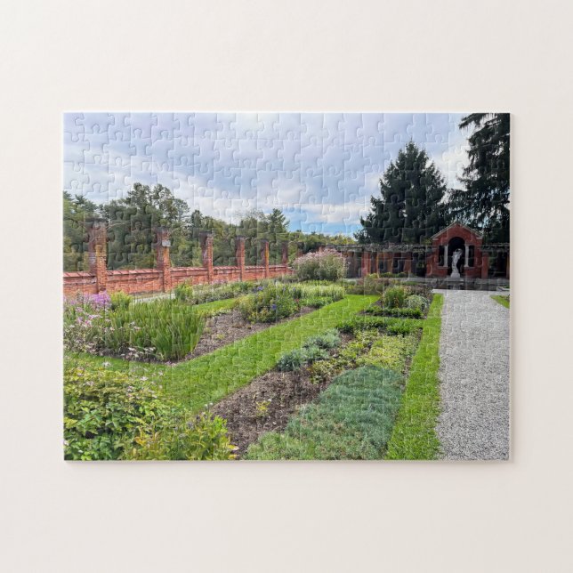 Vanderbilt Mansion gardens in Hyde Park NY Jigsaw Puzzle (Horizontal)