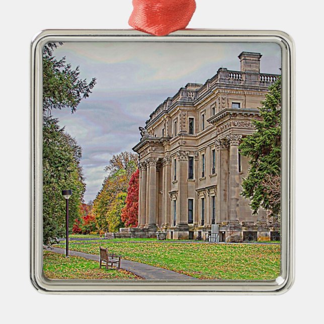 Vanderbuilt Mansion Metal Ornament (Front)
