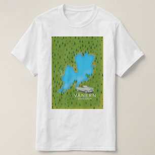Vänern Sweden lake map T-Shirt