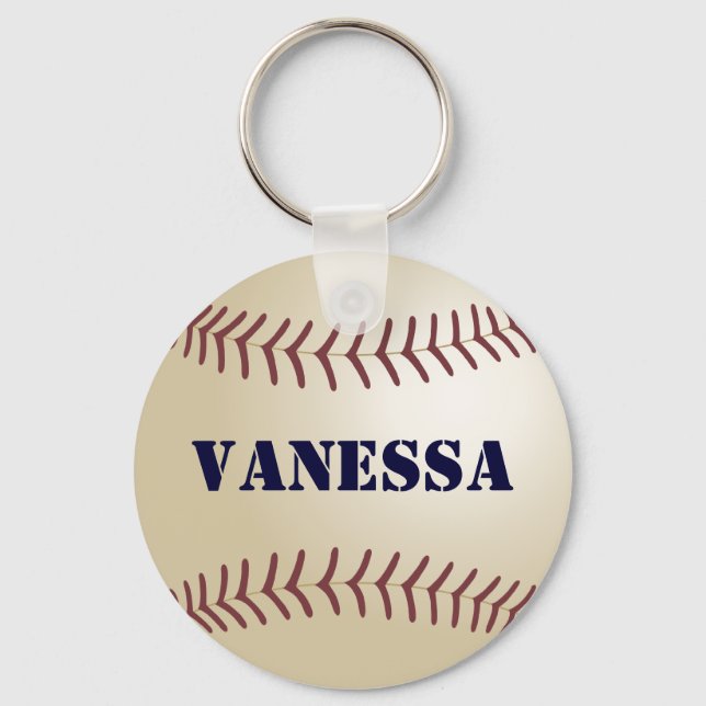 Vanessa Baseball Keychain (Front)