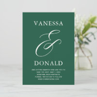 Vanessa Emerald Green Modern Wedding