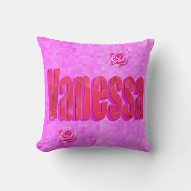Vanessa Name Logo, Cushion (Front)