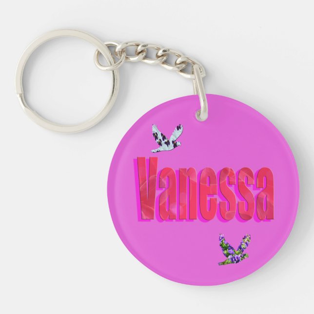 Vanessa, Name Logo, Key Ring (Front)