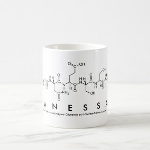 Vanessa peptide name mug