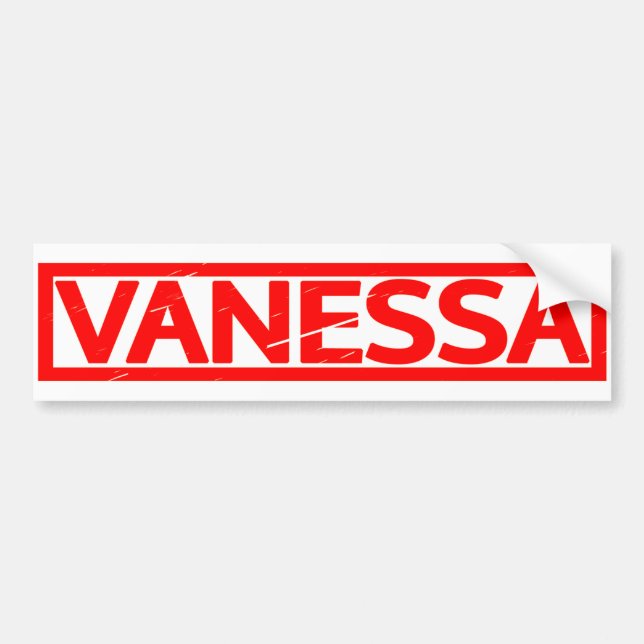 Vanessa Stamp Bumper Sticker (Front)