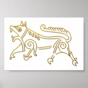 Vang Runestone-gold outline poster