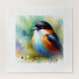 Vanga bird 130924AREF145 - Watercolor Jigsaw Puzzle