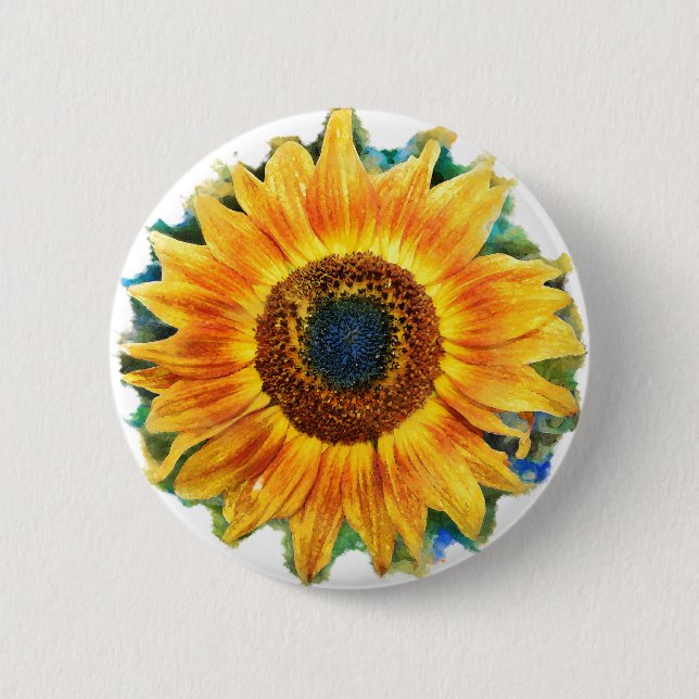 VanGough Sunflowers ,button 6 Cm Round Badge (Front)