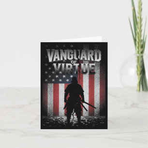 Vanguard of Virtue American Flag Memorial Card