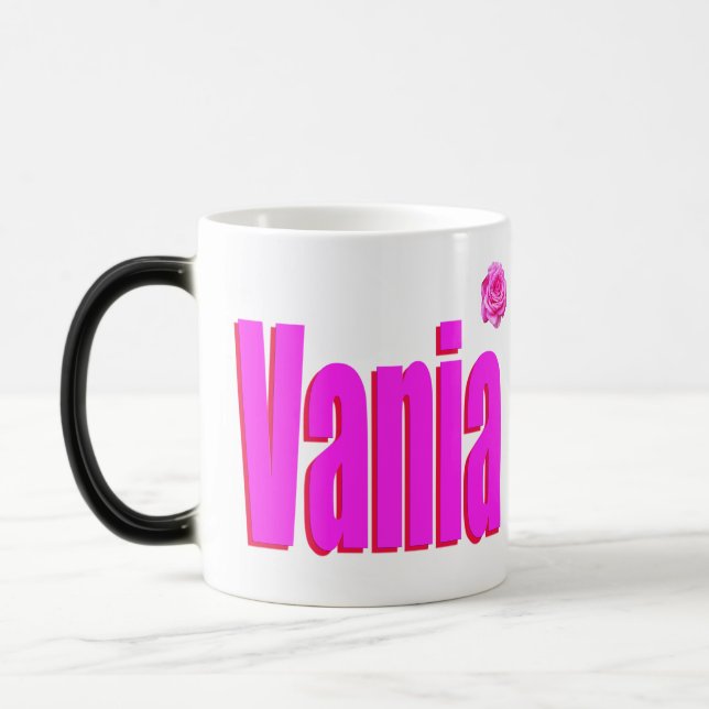 Vania Female Name Logo, Magic Mug (Left)