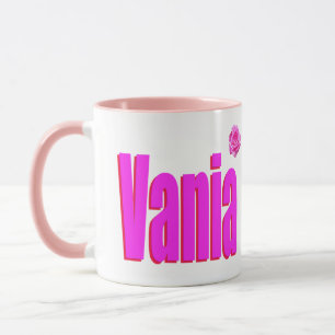Vania Female Name Logo, Mug