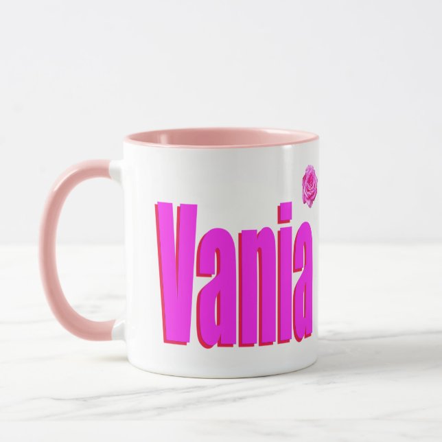 Vania Female Name Logo, Mug (Left)