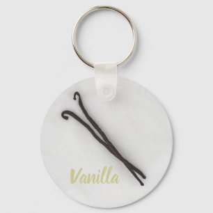 Vanilla bean with sugar as background gift luggage key ring