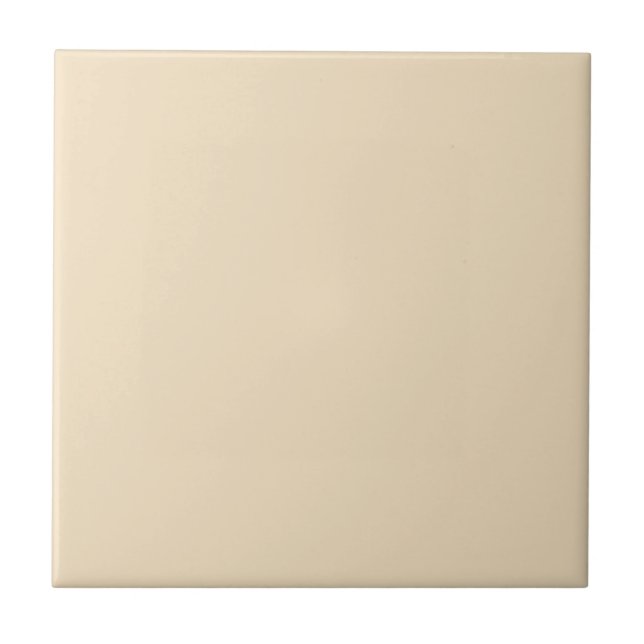 Vanilla Beige Solid Colour Ceramic Tile (Front)