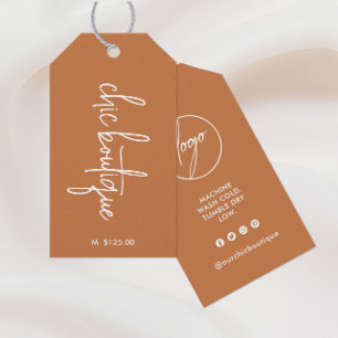 Vanilla Brown Clothing Price Hang Tag Logo