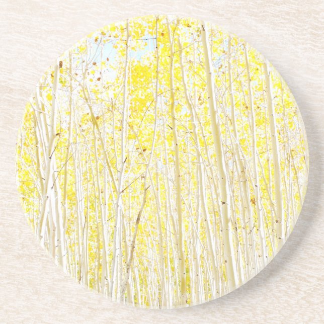 Vanilla Cake Aspen trees Coaster (Front)