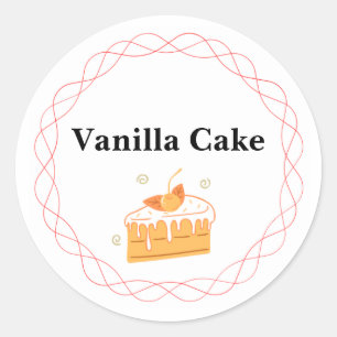 Vanilla cake sticker