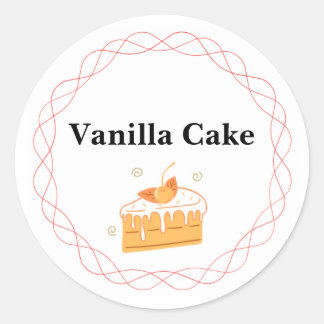 Vanilla cake sticker