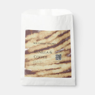 Vanilla coffee soy candle add QR businesInvitation Favour Bag