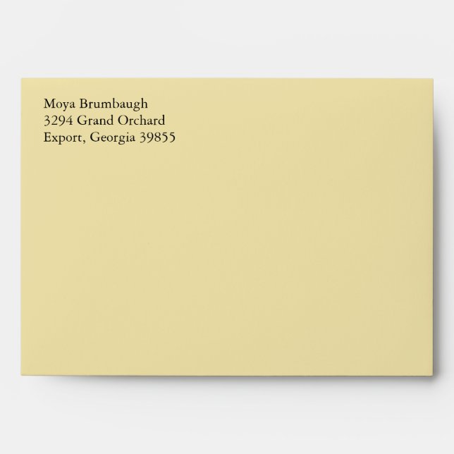 Vanilla Cream A7 5x7 Custom Pre-addressed Envelope (Front)