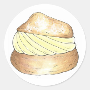 Vanilla Cream Puff Puffs Creampuff Dessert Sticker