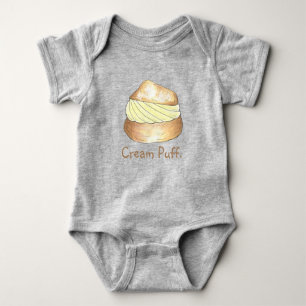 Vanilla Cream Puff Puffs Creampuff Pastry Foodie Baby Bodysuit